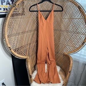 NWT Lovers and Friends Orange Spaghetti Strap Jumpsuit